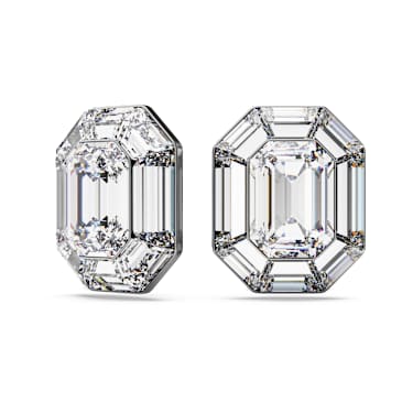 Lucent 클립 이어링, 옥타곤 컷, 화이트 - Swarovski, 5698525