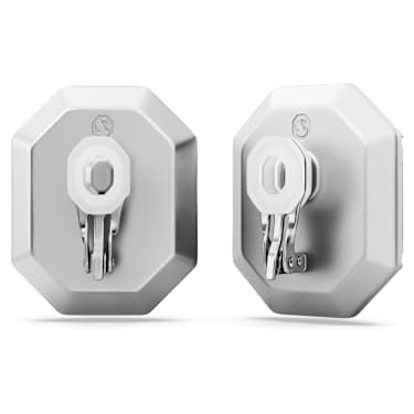 Boucles d'oreilles clip Lucent, Taille octogonale, Blanches - Swarovski, 5698525