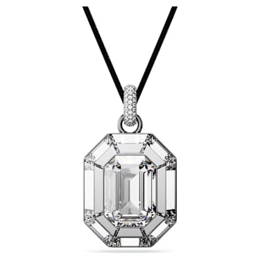Μενταγιόν Lucent, Οκταγωνική κοπή, Λευκό - Swarovski, 5698526
