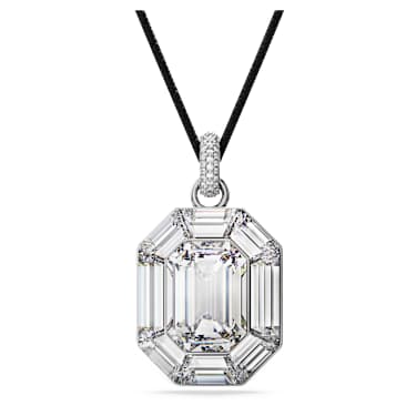 Pandantiv Lucent, Tăietură octogonală, Alb - Swarovski, 5698526