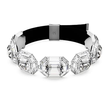 Ras-de-cou Lucent, Taille octogonale, Blanc, Métal rhodié - Swarovski, 5698527