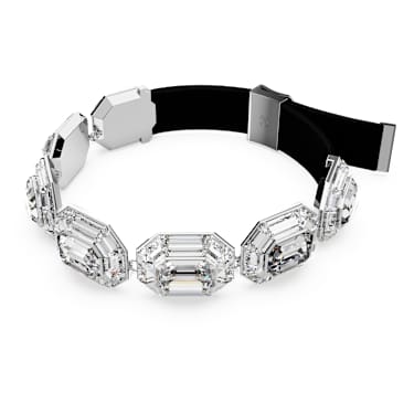 Ras-de-cou Lucent, Taille octogonale, Blanc, Métal rhodié - Swarovski, 5698527