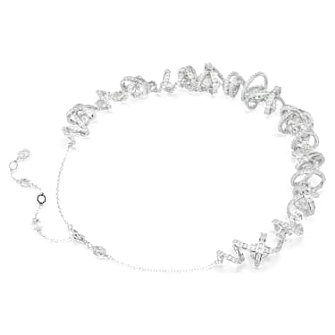 Collier Hyperbola, Tailles variées, Blanc, Métal rhodié - Swarovski, 5698546