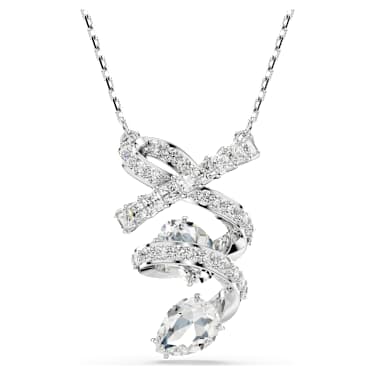 Hyperbola Anhänger, Verschiedene Schliffe, Weiß, Rhodiniert - Swarovski, 5698547