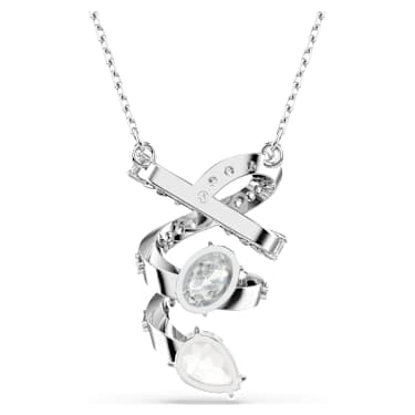 Hyperbola Anhänger, Verschiedene Schliffe, Weiß, Rhodiniert - Swarovski, 5698547