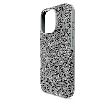 High smartphone case, iPhone® 16 Pro, Silver tone - Swarovski, 5698778