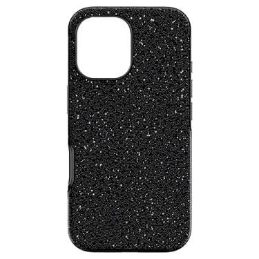 High smartphone case, iPhone® 16, Black | Swarovski