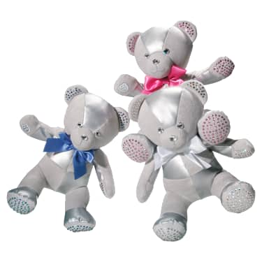 Build-A-Bear Birthstone Bear, Oggetti da collezione con cristalli Swarovski®, Orsetto, Aprile, Tono argentato - Swarovski, 5698809