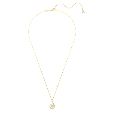 Snake pendant, Crystal pearl, Mixed cuts, Year of the Snake, White, Gold-tone plated - Swarovski, 5698887