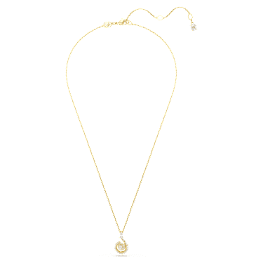 Snake pendant, Crystal pearl, Mixed cuts, Year of the Snake, White, Gold-tone plated - Swarovski, 5698887