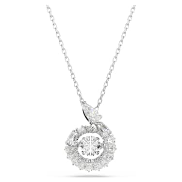 Snake 펜던트, 믹스 컷, 뱀의 해, 화이트, 로듐 플래팅 - Swarovski, 5698890