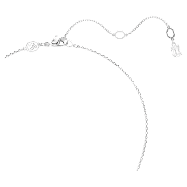 Snake pendant, Mixed cuts, Year of the Snake, White, Rhodium plated - Swarovski, 5698890