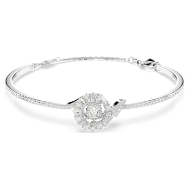 Snake karkötő, Vegyes metszés, A kígyó éve, Fehér, Ródium bevonattal - Swarovski, 5698892