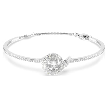 Snake karkötő, Vegyes metszés, A kígyó éve, Fehér, Ródium bevonattal - Swarovski, 5698892