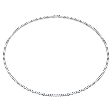Eternity Tennis necklace, Lab-grown diamonds 7 ct tw, Round shape, 14K white gold - Swarovski, 5699024