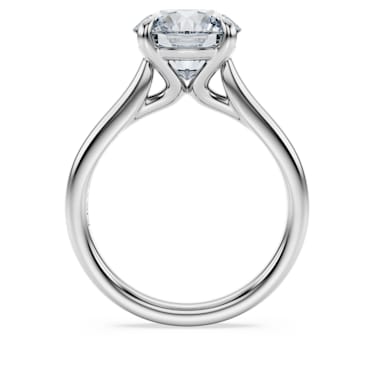 Eternity solitaire ring, Lab-grown diamonds 3 ct tw, Round shape, 14K white gold - Swarovski, 5699031