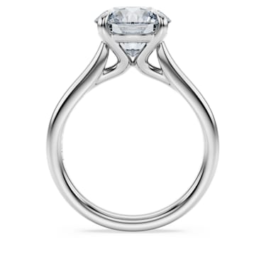 Eternity solitaire ring, Laboratory grown diamonds 3 ct tw, Round cut, 14K white gold - Swarovski, 5699031
