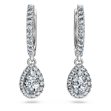 Pendants d'oreilles Eternity, Diamants créés en laboratoire 1,25 ct tw, Forme de poire, Or blanc 14 carats - Swarovski, 5699070