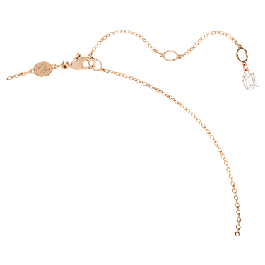 Idyllia pendant and brooch, Mixed cuts, Flower, Long, Pink, Rose gold-tone plated - Swarovski, 5699084