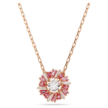 Idyllia Anhänger, Verschiedene Schliffe, Blume, Rosa, Roségold-Legierungsschicht - Swarovski, 5699086