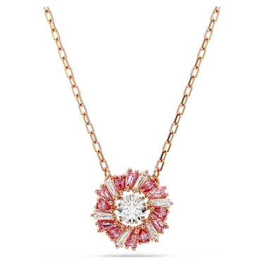 Idyllia Anhänger, Verschiedene Schliffe, Blume, Rosa, Roségold-Legierungsschicht - Swarovski, 5699086