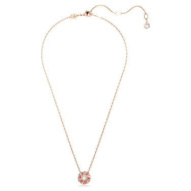 Idyllia 链坠, 混合切割, 花朵, 粉红色, 镀玫瑰金色调 - Swarovski, 5699086