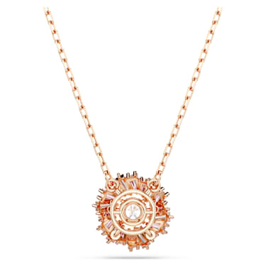Idyllia Anhänger, Verschiedene Schliffe, Blume, Rosa, Roségold-Legierungsschicht - Swarovski, 5699086