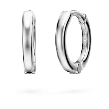 Eternity 후프 이어링, 랩 그로운 다이아몬드 0.1ct tw, 라운드 쉐입, 스몰, 18K 화이트 골드 - Swarovski, 5699135