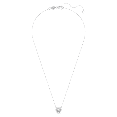 Pingente solitário com halo Eternity, Diamantes criados em laboratório 1 ct tw, Modelo redondo, Ouro branco de 18 quilates - Swarovski, 5699183