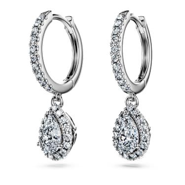 Eternity Oorhangers, Laboratorium-diamanten 1,25 ct tw, Peervorm, 18K witgoud - Swarovski, 5699186