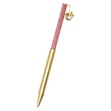 Crystalline Chinese New Year ballpoint pen, Octagon shape, Year of the snake, Red, Gold-tone plated - Swarovski, 5699334