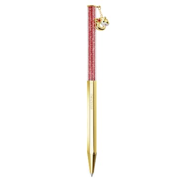 Bolígrafo Crystalline Chinese New Year, Forma octagonal, Año de la Serpiente, Rojo, Baño tono oro - Swarovski, 5699334