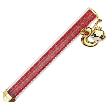 Bolígrafo Crystalline Chinese New Year, Forma octagonal, Año de la Serpiente, Rojo, Baño tono oro - Swarovski, 5699334