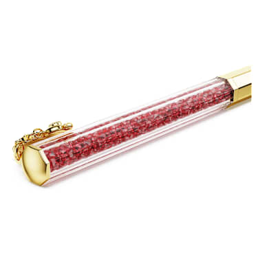 Bolígrafo Crystalline Chinese New Year, Forma octagonal, Año de la Serpiente, Rojo, Baño tono oro - Swarovski, 5699334
