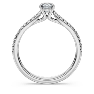 Anel solitário Eternity, Diamantes criados em laboratório 0.7 ct tw, Modelo redondo, Ouro branco de 18 quilates - Swarovski, 5699560