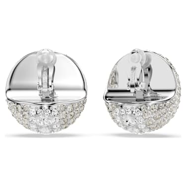 Boucles d'oreilles clip Sublima, Blanches, Métal rhodié - Swarovski, 5699563