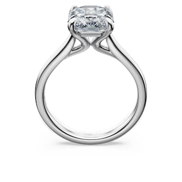 Eternity solitaire ring, Lab-grown diamonds 3 ct tw, Octagon shape, 18K white gold - Swarovski, 5699573