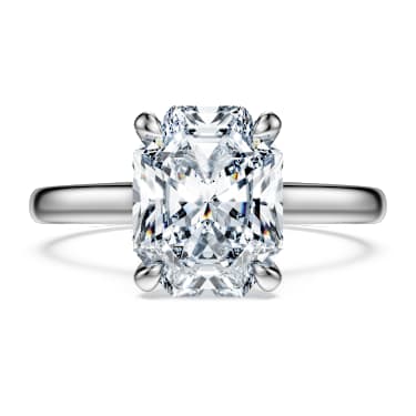 Eternity solitaire ring, Lab-grown diamonds 2 ct tw, Octagon shape, 18K white gold - Swarovski, 5699580
