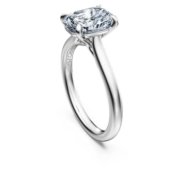 Eternity solitaire ring, Lab-grown diamonds 2 ct tw, Octagon shape, 18K white gold - Swarovski, 5699580