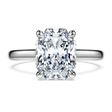 Anello solitario Eternity, Diamanti creati in laboratorio 2 ct tw, Forma ottagonale, Oro bianco 18 K - Swarovski, 5699584