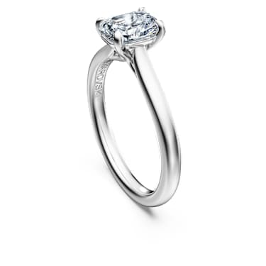 Eternity solitaire ring, Lab-grown diamonds 1 ct tw, Octagon shape, 18K white gold - Swarovski, 5699587