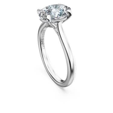 Eternity 单石戒指, 总重 2 克拉培育钻石, 椭圆形, 18K 金（白色) - Swarovski, 5699600