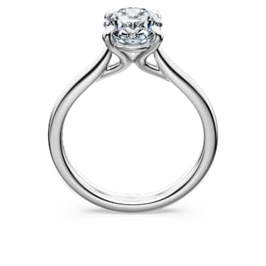 Eternity 单石戒指, 总重 2 克拉培育钻石, 椭圆形, 18K 金（白色) - Swarovski, 5699601