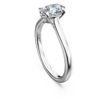 Eternity 單鑽戒指, 總重 1 克拉培育鑽石, 橢圓形, 18K 金（白色) - Swarovski, 5699606