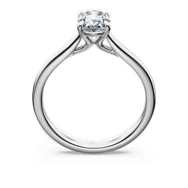 Eternity 單鑽戒指, 總重 1 克拉培育鑽石, 橢圓形, 18K 金（白色) - Swarovski, 5699608