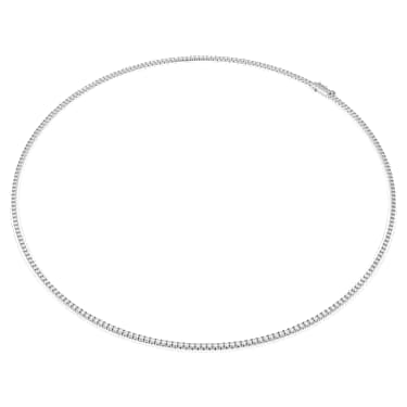 Eternity Tennis 項鏈, 總重 3 克拉培育鑽石, 圓形切割, 18K 金（白色） - Swarovski, 5699795