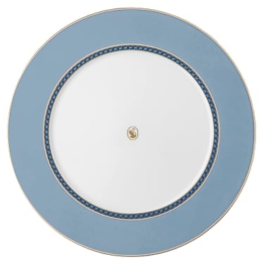 Plato llano Signum, Porcelana, Azul - Swarovski, 5699986