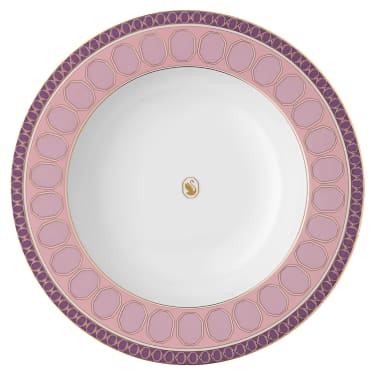 Signum Suppenteller, Porzellan, Rosa - Swarovski, 5699990