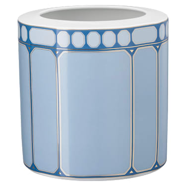 Signum vase, Porcelain, Wide, Blue - Swarovski, 5699995