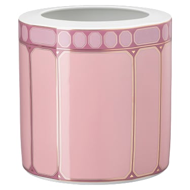 Wazon Signum, Porcelana, Szeroki, Różowy - Swarovski, 5699996